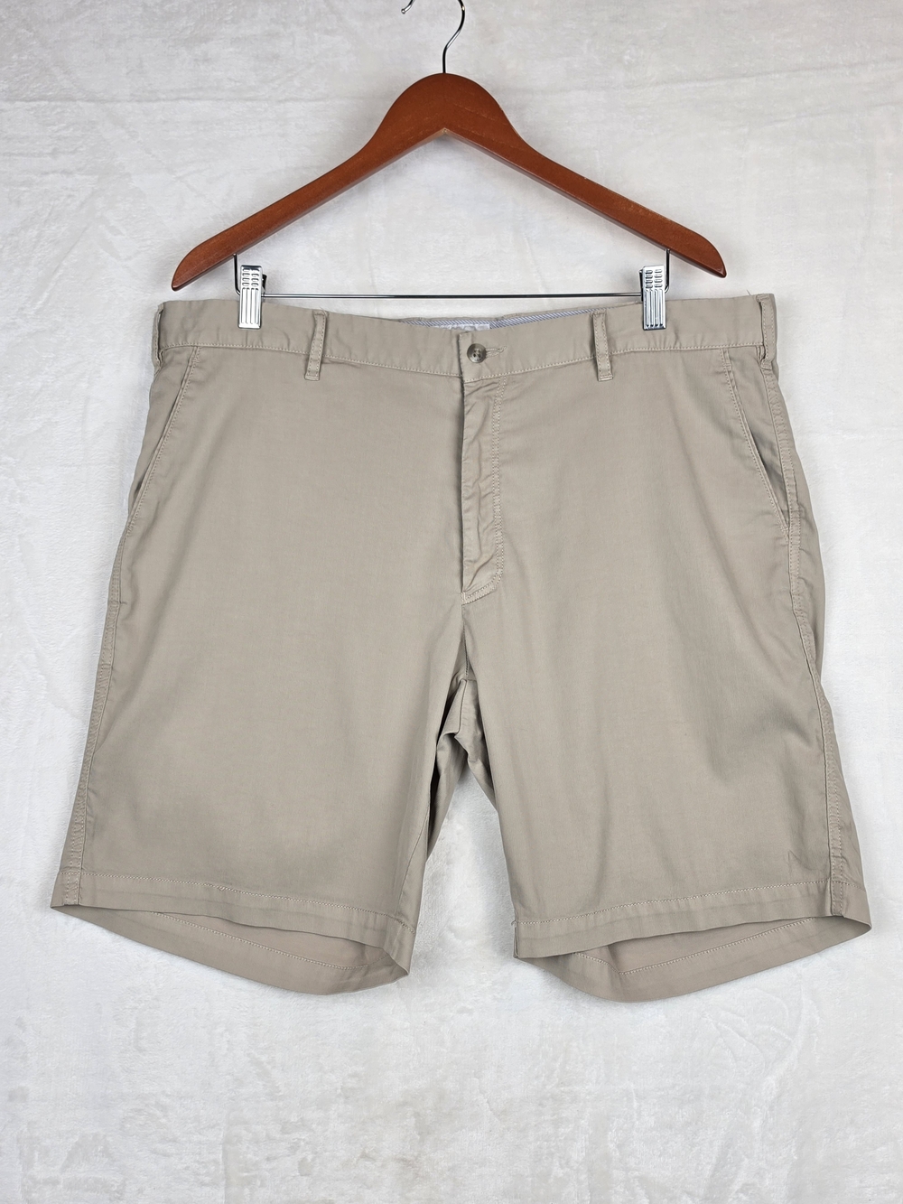 Peter Millar Chino Shorts Men's 38 Khaki Cotton Tencel Stretch Golf Casual